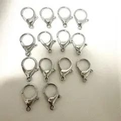現品限 キーホルダーパーツ 14個 ナスカン シルバー