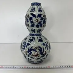 中国美術　粉彩　青花　花入　高さ約22cm 東す8-0805② 中国美術 粉彩 青花 花入 高さ約22cm 東す8-0805② - メルカリ