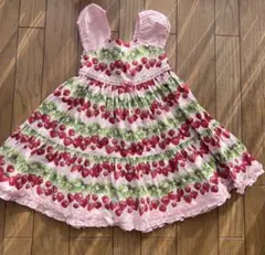 シャーリーテンプル いちご ワンピース 120cmストロベリーガーデン ピンク