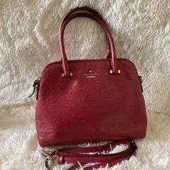 kate spade 赤 レザー ショルダーバッグ