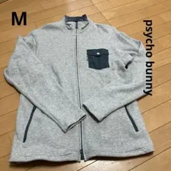 サイコバニー　スウェット　タブルジップ　M 綿100 日本製　グレー　ゴルフ