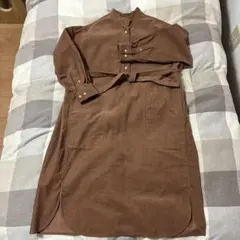 コーデュロイシャツワンピース