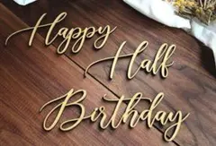 木製 レターバナー 月齢フォト 数字 happy birthday ベビーフォト