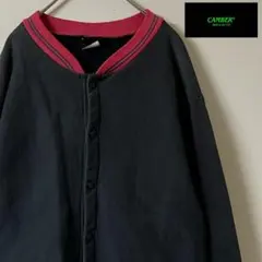 90s CAMBER/スナップボタン スウェットジャケット/L/ブラック