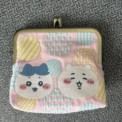 ちいかわ ポーチ ミニ がま口刺繍 ちいかわ＆ハチワレ