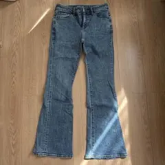 GU ダークブルーブーツカットデニム ジーンズ