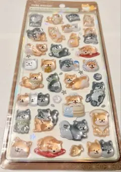 週末セール‼️和柄　柴犬　ほっこり　ボンボンドロップシール