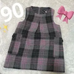 Bebe 90cm ワンピース ジャンパースカート 女の子 かわいい
