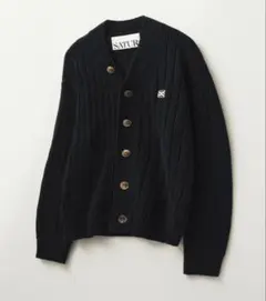【美品】韓国人気SATUR セター ポケットオーバーサイズブークレカーディガンM ☆SATUR☆Faro Over Size Boucle Cardigan (SATUR/カーディガン
