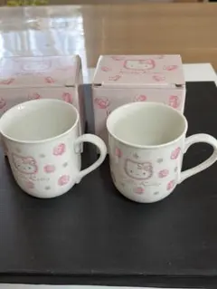 レア！新品未使用！ハローキティカオハナマグカップ2008 SMC限定品2個セット