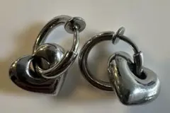 ユナイテッドアローズ　２WAY ハート　シルバー　イヤリング