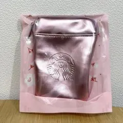 SAKURA2026 スターバックスミニポーチ ピンク カラビナ付き