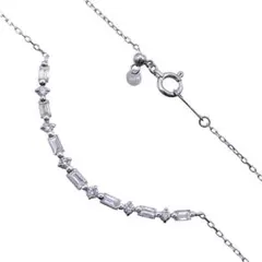 ネックレス Pt850/900 ダイヤモンド0.50ct スマイルデザイン