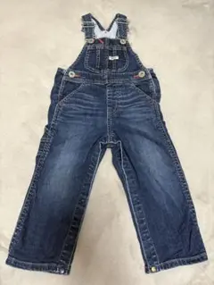 ミキハウス　DOUBLE.B デニム　サロペット　ロンパース　M(80〜90)