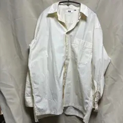 uniqlo u アイボリー 長袖シャツ