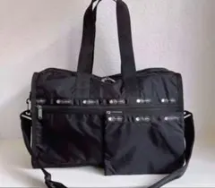 新品　LeSportsac レスポートサック　ボストンバッグ　黒　コンパクトのサムネイル