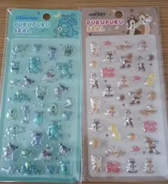 ぷくぷくシール　ディズニー　ディズニー　シール　チップとデール　モンイン