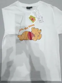 新品未使用 Disney くまのプーさん グラフィックTシャツ ステッカー付
