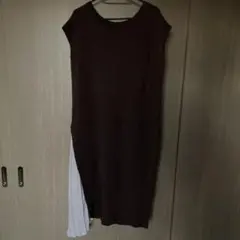 natural couture ノースリーブブラウンワンピース Fサイズ