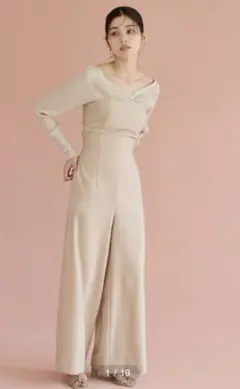 SNIDEL ウェストレースアップオールインワン