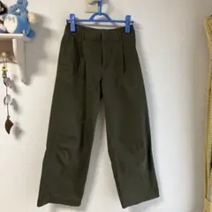 ユニクロ　オリーブグリーン ワイドパンツ 36