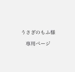 うさぎのもふ様 専用ページ