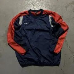 NIKE ナイロンジャケット テック系 Y2K ストリート オレンジネイビー短丈