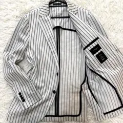 美品　シップス　バウアー・ローバック　ウールリネン　アンコンジャケット　M相当 美品 シップス バウアー・ローバック ウールリネン アンコンジャケット
