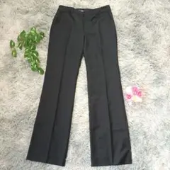 【GRADE】レディース スラックス (11) 黒 スーツ パンツ タック入 L