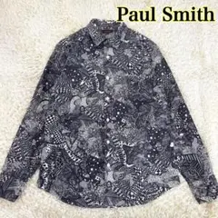 ポールスミス PaulSmith 長袖シャツ ドレスシャツ 幾何学模様 総柄 M