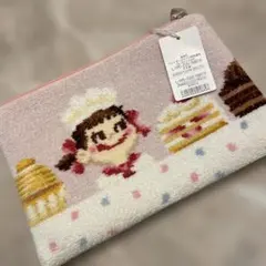 ♡新品未使用♡フェイラー ペコちゃん♡スマイルケーキ♡舟型ポーチ大 