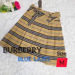 ✨️希少美品 BURBERRYブルーレーベル プリーツミニスカート イエロー Mのサムネイル