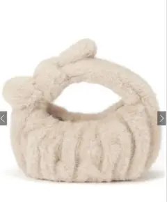 ベージュ ファーワンハンドバッグ GRL