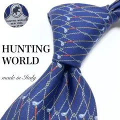 【美品】HUNTING WORLD ネクタイ 希少品 ゴルフクラブ シンプルのサムネイル