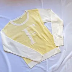 BE RADIANCE Fロゴ入り長袖ニット