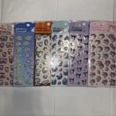 キャンドゥ セリア ぷくっとシール ダイソー サンリオ全種 6枚セット
