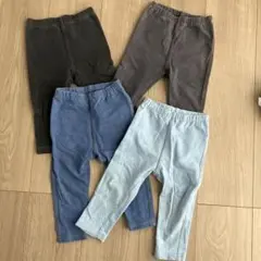 ユニクロ　レギンスパンツ　4点セット　80