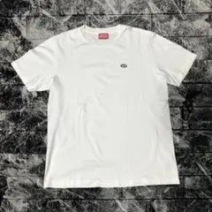 DIESEL Tシャツ ディーゼル Tシャツ M ホワイト 左胸オーバルD ロゴ