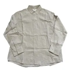 ZARA ベージュ レギュラーカラーシャツ 長袖　Mサイズ