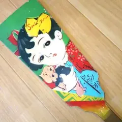 昭和47年サザエさん 昭和レトロ 当時物　鈴入羽子板 専用箱入り　長谷川町子 昭和47年サザエさん 昭和レトロ 当時物 鈴入羽子板 専用箱入り 長谷川