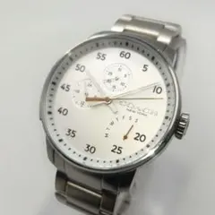 コーチ　稼働　メンズ　クォーツ　デイデイト シルバー　時計のサムネイル