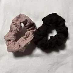 ナイロンシュシュ ピンク ブラウン セット