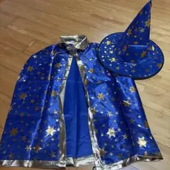 新品⭐️ハロウィン コスプレ 魔法使い マント 帽子 セット 青