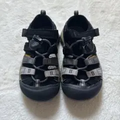【美品】KEEN キッズ アウトドアサンダル ブラック/グレー 18cm