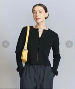 コットン カーディガン 黒