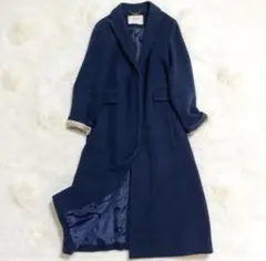 SLOBE IENA✨新品未使用タグ付き　リネンダブルチェスターロングコート　F セール】SUPER100 ロングチェスターコート◇（チェスターコート