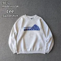 90s USA製 Lee スウェット ビンテージ ホワイト杢 古着 L