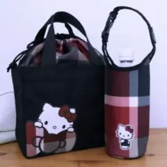 HELLO KITTY 巾着つきトート＆保冷•保温ペットボトルホルダー2点セット