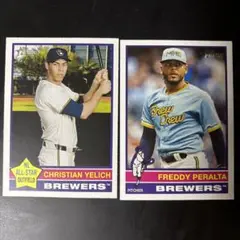 topps 2025 heritage ブルワーズ　イェリッチ　ペラルタ