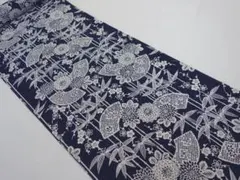 訳あり】憧れの絹紅梅 正藍絹紅梅 夏着物 絹40%綿60% 225 - メルカリ